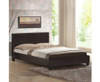  DOUBLE  MONDEO LEATHERETTE  BED  - BROWN