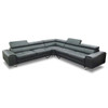 BELLAGIO LEATHER CORNER LOUNGE ( 2S + CORNER+ 2S)   - BLACK