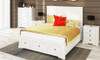 CHANELLE KING 3 PIECE BED PANEL BEDSIDE BEDROOM SUITE - (22-9-5-14-14-1) - WHITE