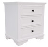 CHANELLE KING 3 PIECE BED PANEL BEDSIDE BEDROOM SUITE - (22-9-5-14-14-1) - WHITE