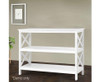 JARINE CONSOLE / HALL TABLE WITH SHELVES - 1000(W) - WHITE