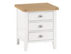 SPENCER (TT-XLBSC-W) EXTRA LARGE BEDSIDE TABLE - BRIGHT WHITE  / LIGHT OAK (2 TONE)