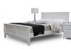 QUEEN BRIGHTON PANAL BED - WHITE