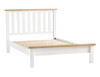 SPENCER QUEEN OR DOUBLE 6 PIECE THE LOT BEDROOM SUITE - BRIGHT WHITE  / LIGHT OAK (2 TONE)