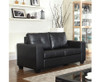 NIKKI 2 SEATER LEATHERETTE  SOFA - BLACK