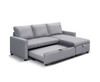 STELLO 3 SEATER FABRIC  SEATER - SOFABED WITH STORAGE   - GREY 