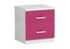 CASE  TWO DRAWER BEDSIDE TABLE  -   TWO TONE