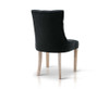 CAYES FRENCH PROVINCIAL FABRIC DINING CHAIR - BLACK