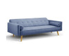 CHANELLE 3 SEATER LINE FABRIC LOUNGE - BLUE