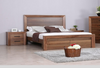 BLYTHE QUEEN 3 PIECE (BEDSIDE) BEDROOM SUITE WITH FOOT END DRAWERS - WORMY OAK