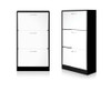 BART 3 TIER SHOE CABINET - WHITE WITH BLACK