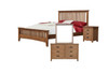 DANIEL (3722)  6 DRAWER DRESSING TABLE WITH MIRROR - CHESTNUT