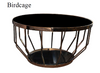 BIRDCAGE COFFEE TABLE - 430(H) X 810(DIA)-  BLACK + GOLD