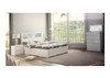  ROGAN  KING 4  PIECE (TALLBOY) BEDROOM SUITE - BED WITH LEAD LIGHT (MODEL:LS 718 K)  - HIGH GLOSS WHITE