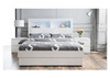 ROGAN KING 6  PIECE (THE LOT) BEDROOM SUITE - BED WITH LEAD LIGHT    (MODEL:LS 718 K)  - HIGH  GLOSS WHITE