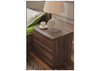 ROGAN BEDSIDE TABLE WITH 2 DRAWERS - (LS718BS) - MOCHA OAK