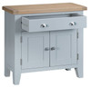 ARBETTA  (TT-SMS-G) 2 DOOR /1 DRAWER SMALL SIDEBOARD-  800(H) X 850(W)  - GREY & OAK TOP