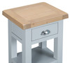  ARBETTA (TT-SIT-G) SIDE TABLE WITH ONE DRAWER - IVORY WHITE / OAK OR GREY / OAK