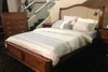 KING LLOYD TASMANIAN OAK SLEIGH BED -  (MODEL-1-14-14-1-2-5-12-12-5)) - AS PICTURED 