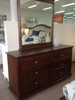  LLOYD  TASMANIAN OAK DRESSING TABLE WITH MIRROR  -  (MODEL-1-14-14-1-2-5-12-12-5) - AS PICTURED