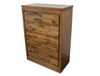 BERTROSE   TASMANIAN OAK TALLBOY  CHEST - (MODEL:3-1-18-12-9-19-12-5) - AS PICTURED