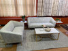 ASHFIELD  3 + 2 SEATER VELVET FABRIC  LOUNGE - LIGHT GREY 