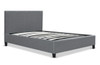 KING SINGLE NEO  FABRIC BED FRAME - GREY