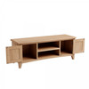 ELEGANCE 2 DOOR / 2 SHELF TV UNIT - 450(H) x 1200(W) - (GAO-LTV) - LIGHT OAK