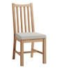 ELEGANCE DINING CHAIR WITH FABRIC UPHOLSTERED SEAT  (7-1-15) - LIGHT OAK