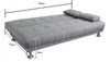 BRANDIN  3 SEATER FABRIC SOFA BED WITH ARMREST  -  LIGHT GREY