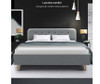 QUEEN  EMERSON FABRIC BED FRAME- GREY