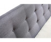 DELUXE DOUBLE FABRIC BED FRAME WITH TUFTED HEADBOARD-  GREY