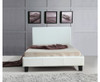 BELLA   KING SINGLE LEATHERETTE BED FRAME  -  WHITE