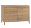 ROBINHOOD 6 DRAWER LOWBOY CHEST (NT-6DC) -  850(H) X 1300(W) - NATURAL OAK FINISH