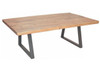  UNIQ ( UL-008) SOLID TIMBER DINING TABLE WITH METAL  LEGS - 2200(L) X 900(W)    - NATURAL