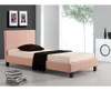  SINGLE  MARSHELLOW  LEATHERETTE BED FRAME  - PINK