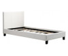  SINGLE  MARSHELLOW  LEATHERETTE BED FRAME  - WHITE