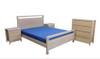 QUEEN CEASAR STONE BED - TASSIE OAK - ASSORTED STAINED COLOURS  