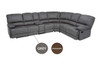 PORTLAND 4 SEATER + 2 CONSOLE RECLINER LOUNGE - GREY OR CHOCOLATE