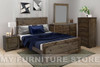 RUSTICED KING 5 PIECE (DRESSER) BEDROOM SUITE - RUSTIC