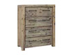WINSLOW ACACIA 5 DRAWERS TALLBOY - AS PICTURED