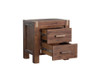 NOWRA ACACIA 2 DRAWER BEDSIDE TABLE - CHOCOLATE