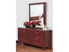 BISON 6 DRAWER DRESSER WITH MIRROR - JARRAH