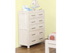 KING SINGLE MARION 4 PIECE (TALLBOY) BEDROOM SUITE - WHITEWASH