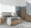 BARCLAY KING 4 PIECE (TALLBOY) FEDERATION BEDROOM SUITE (LESS/MINUS 1 X BEDSIDE) WITH 2 FOOTEND STORAGE DRAWERS - (HO-60) - AGED  OAK - 1 ONLY ONLINE SPACIAL - READY TO GO