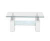 STARLING 2 TIER TEMPERED GLASS COFFEE TABLE - WHITE