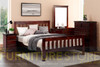 MULTI-TONE SINGLE OR KING SINGLE 4 PIECE BEDROOM SUITE WITH DESK & HUTCH - ASSORTED COLOURS