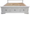 KING AUSTIN TIMBER BED FRAME - WHITE