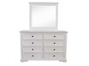  KING 5 AUSTIN PIECE (DRESSER) BEDROOM SUITE - WHITE