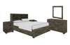 MUNICH KING 5 PIECE (DRESSER) BEDROOM SUITE WITH UNDER BED STORAGE - GREY STONE